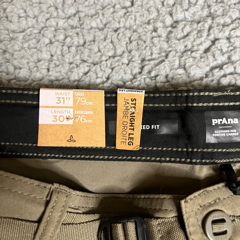Prana Stretch Zion Pants II Regular Slate Green Men’s 31X32, 31X30 NWT - Picture 8 of 10